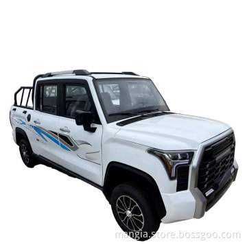 New energy vehicle with cargo box adult driving electric pickup 2022 hot sale new 4-wheel rechargeable Tundra pick up